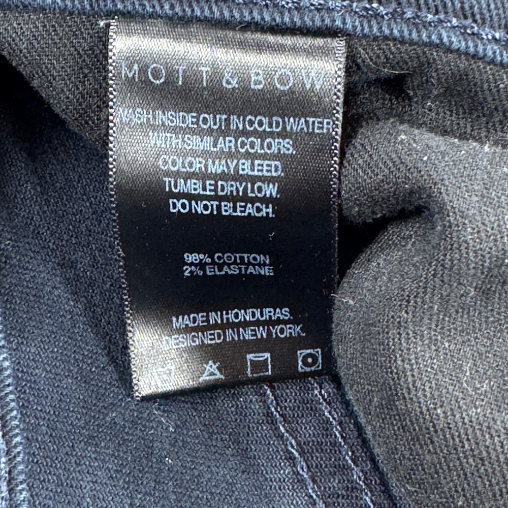 MOTT‎ & BOW Slim Mercer Skinny Navy Jeans Mens 34x32 Stretch Denim Pants - Picture 5 of 11